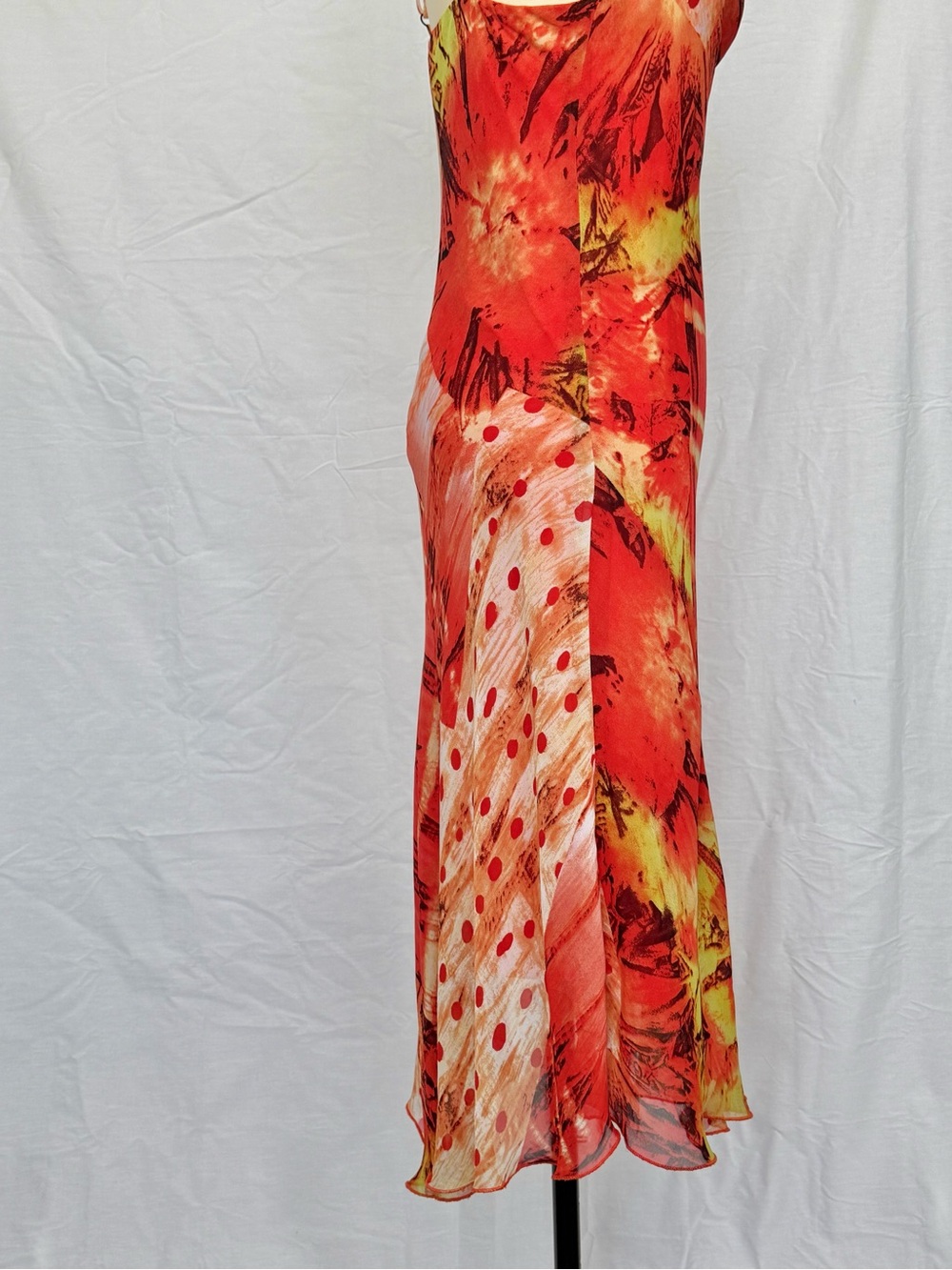 Y2K Cowl Neck Asymmetrical Hem Midi Dress - Picture 5 of 9